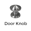 silver door knob